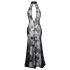 Noir - Sheer Black Floral Maxi Dress