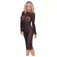 Cottelli Party - Sheer Zipper Dress (Black) - M