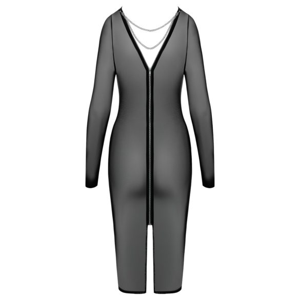 Cottelli Party - Sheer Zipper Dress (Black) - L