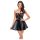 Noir - Shimmering Mini Dress with Lace Top (Black)