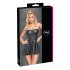 Cottelli - Shiny Mini Dress with Pleated Skirt (Black)