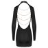 Cottelli - Open-Back Chain Mini Dress (Black) - M