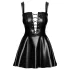 Noir - Front Lace-Up Mini Dress (Black)