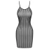 Cottelli - striped, silver-thread mini dress (black) - S-L