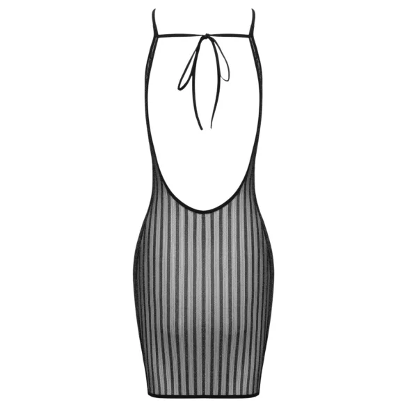 Cottelli - striped, silver-thread mini dress (black) - S-L