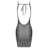 Cottelli - striped, silver-thread mini dress (black) - S-L