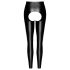 Noir - Glossy Open Black Leggings - M