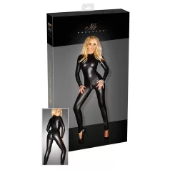 Noir - Shiny Long-Sleeve Jumpsuit (Black)