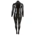 Cottelli Plus Size - Shiny Long-Sleeve Party Jumpsuit (Black) - 3XL