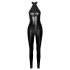 Noir - Shiny Zipper Jumpsuit (Black) - L