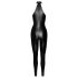 Noir - Shiny Zipper Jumpsuit (Black) - L