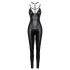 Cottelli - matte catsuit with removable chest harness (black)