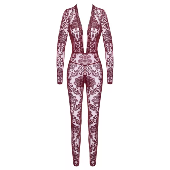 Noir Kink Royal - Sheer Catsuit (Red)