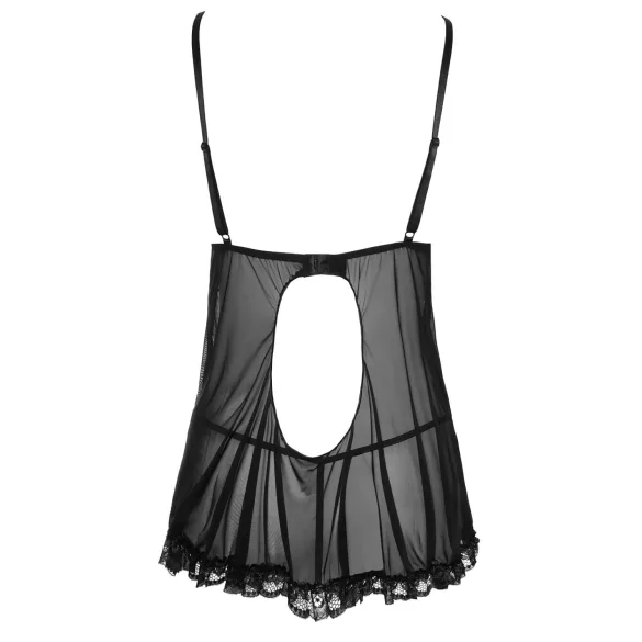 Cottelli - Light, Ruffled Babydoll (Black) - L