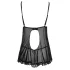 Cottelli - Light, Ruffled Babydoll (Black) - XL