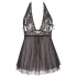 Cottelli Plus Size - Lace Flowing Babydoll (Black) - 4XL