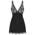 Obsessive Luvae - Floral Strappy Nightgown with Thong (Black)
