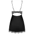 Obsessive Luvae - Floral Strappy Nightgown with Thong (Black)