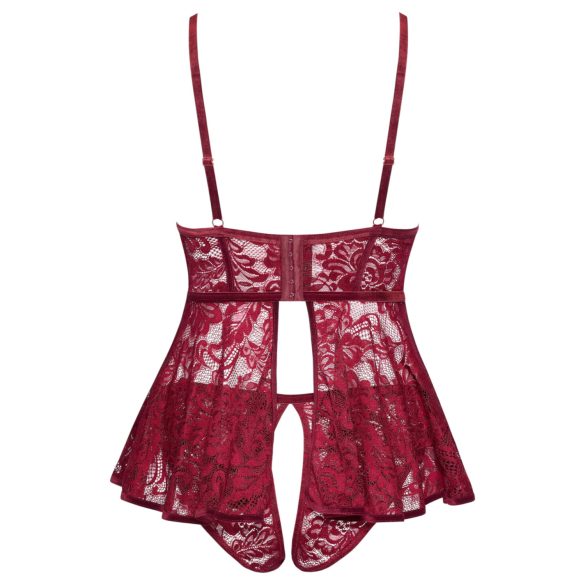 Cottelli Curves - Lace Mini Dress Set (Red)