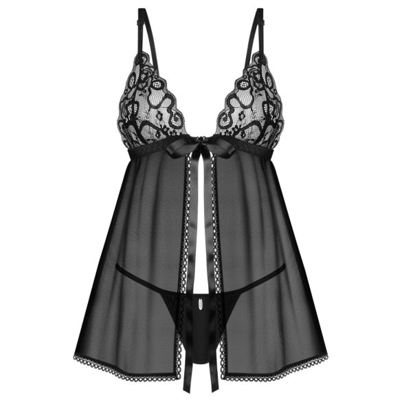 Obsessive Blomentis - Lace Babydoll Set (Black) - M/L