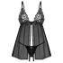Obsessive Blomentis - Lace Babydoll Set (Black) - M/L