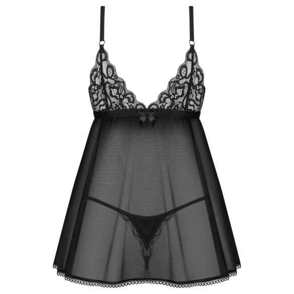 Obsessive Blomentis - Lace Babydoll Set (Black)