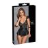 Cottelli Bondage - Lace Mini Dress with Handcuffs (Black) - M