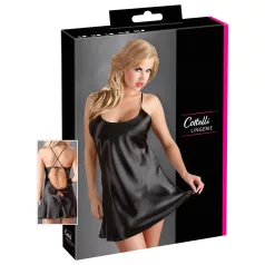 Cottelli - Satin Nightgown (Black) - XL