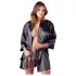 Cottelli - Satin-Lace Short Robe (Black)