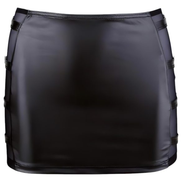 Cottelli - Shiny Buckle Mini Skirt (Black) - L