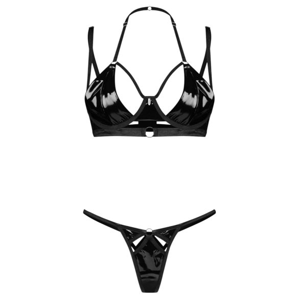 Obsessive Keira Lise - Shimmering Bra Set (Black) - L/XL