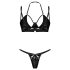 Obsessive Keira Lise - Shimmering Bra Set (Black) - L/XL