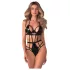 Obsessive Keira - Strappy Bodysuit (Black) - L/XL
