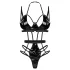 Obsessive Keira - Strappy Bodysuit (Black) - L/XL