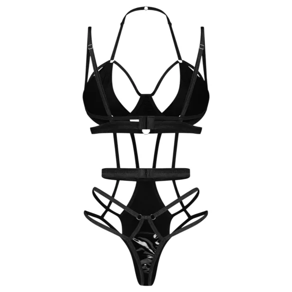 Obsessive Keira - Strappy Bodysuit (Black) - L/XL