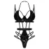 Obsessive Keira - Strappy Bodysuit (Black) - L/XL