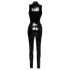 Black Level - Shiny Zipper Jumpsuit (Black) - M