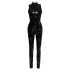 Black Level - Shiny Zipper Jumpsuit (Black) - L