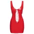 Black Level - Lace-up Vinyl Mini Dress (Red) - M
