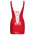 Black Level - Lace-up Vinyl Mini Dress (Red) - M