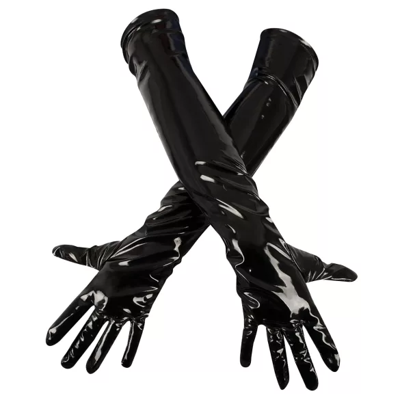 Black Level - Shiny Lacquer Gloves (Black) - L