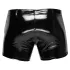 Black Level - Men's Vinyl Shorts with Side Pockets (Black) - L