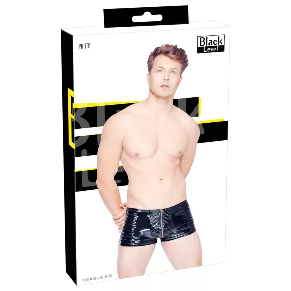 Black Level - Men's Zippered Shorts (Black) - M