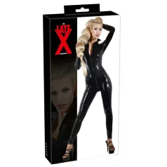 Latex Long-Sleeve Women's Jumpsuit (Black) - S