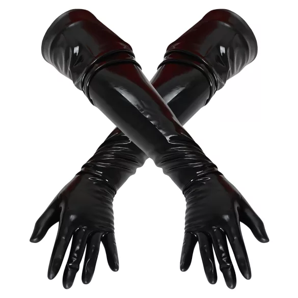 LATEX - Long Unisex Gloves (Black) - L