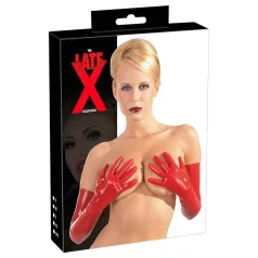 Latex long unisex gloves (red)