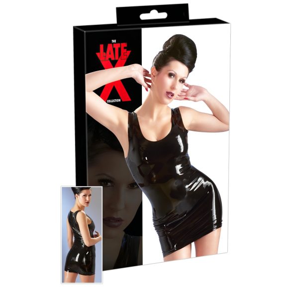 LATEX - Sleeveless Mini Dress (Black) - M