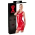LATEX - Sleeveless Latex Mini Dress (Red) - XL