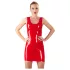 Latex sleeveless latex mini dress (red) - 2XL