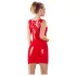 Latex sleeveless latex mini dress (red) - 2XL